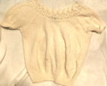 Vintage Adele Knitwear Sweater White Large Made In USA Sh1 - £7.76 GBP