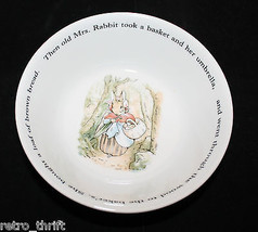 Wedgwood Peter Rabbit Cereal Bowl Frederic Warne &amp; co Made in England Vintage - £30.53 GBP
