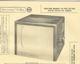 1956 TRAV-LER 517-106 TELEVISION Tv Photofact MANUAL Chassis 520C5 107 5... - $9.89