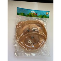 New Angel Of Mine Hard Plastic Brown Bear Pack of 2 Kids Divided Plate - $7.69