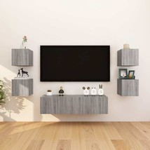 Wall-mounted TV Cabinets 8 pcs Grey Sonoma 30.5x30x30 cm - £93.06 GBP