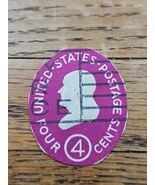 US Stamp Benjamin Franklin 4c Used Oval Cutout Embossed - $49.34 MXN