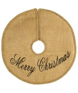 Merry Christmas burlap Tree Skirt- 24 inch - £19.65 GBP
