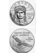 2022 1 oz, $100 American Platinum Eagle Coin, BU - $1,299.00