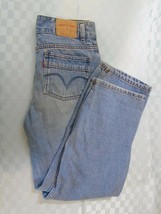 Levi&#39;s Girls Straight Leg Mid Rise Waist Denim Blue Jeans Size 14 - $10.74 CAD
