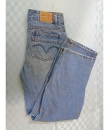Levi&#39;s Girls Straight Leg Mid Rise Waist Denim Blue Jeans Size 14 - $7.92