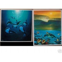 Wyland 2 Special Prints Sea Turtle Dolphin World Rare! - £19.97 GBP