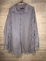 Synrgy Plaid Mens Long Sleeve Plaid Casual Shirt Size 4XL - £9.46 GBP