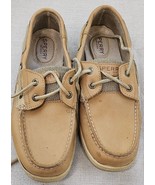 Sperry Bluefish Eye Boat Shoe Women 7M Leather Linen 9276619 Top Sider Flat - $23.93 CAD