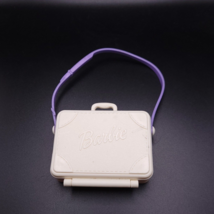 Barbie Accessory White Suitcase with purple strap - $2.99