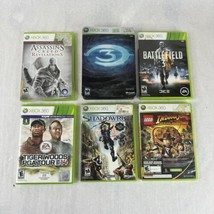 Lot Of 6 Xbox 360 Video Games READ Halo Assassins Creed Shadow Run Battl... - $20.53