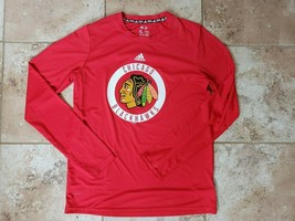 Adidas NHL Chicago Blackhawks Boys Size 18-20 XL Long-Sleeve Shirt - £7.91 GBP
