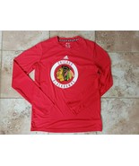 Adidas NHL Chicago Blackhawks Boys Size 18-20 XL Long-Sleeve Shirt - £7.91 GBP