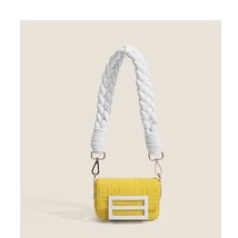 Summer New Trendy INS Niche Texture Small Square Bag Hand-woven Crossbody Bags C - £40.70 GBP