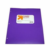 up &amp; up 2 Pocket Plastic Folder Purple 11.38x9.38 Inches - $184.35 MXN
