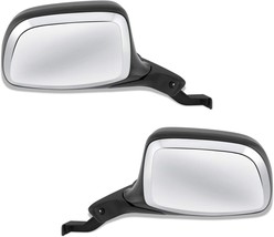 Manual Mirrors For Ford Truck Bronco 1992 1993 1994 1995 1996 Chrome Pair - £73.54 GBP