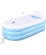 Portable Bathtub, Adult Inflatable Bathtub, 65&quot; X 34&quot; X 20&quot; Soaking Bath... - £71.03 GBP