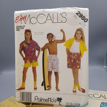 Vintage Sewing PATTERN McCalls 2980, Palmettos Easy Unisex 1987 Boys or ... - $7.85