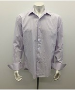 Nautica Light Purple /White Striped Long Sleeve Men&#39;s Button Down Dress ... - €6,87 EUR