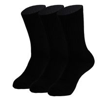 AWS/American Made 3 Pairs Black Athletic Crew Socks for Women (Shoe Size 9 to 11 - £8.17 GBP