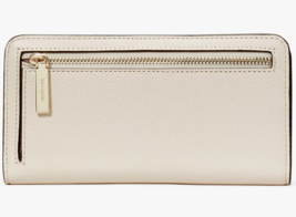 Kate Spade Bailey Large Slim Bifold White Leather Wallet K9754 Ivory NWT... - $49.49