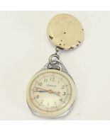 Vintage Ingersoll USA Nurse&#39;s Pocket Watch Pendant for Repair w/ Chain L... - $54.87