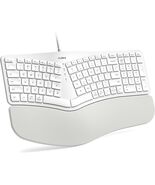 Wired Ergonomic Keyboard, Split Keyboard with Cushioned Wrist Rest, Adju... - $737.21 MXN