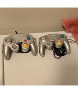 Lot Of 2 OEM Nintendo GameCube Controllers Silver Platinum Official DOL-... - $1,030.21 MXN