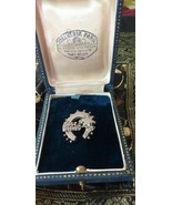 Antique Victorian Silver &quot;Best Wishes&quot; Horseshoe Sweetheart Brooch Chest... - $78.21