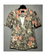 VTG Just In Thyme LTD Women&#39;s Dress Business Floral Pleated Roses Should... - £22.54 GBP