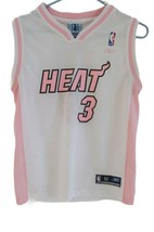 DWAYNE WADE #3 Miami Heat Reebok  White/Pink Jersey Womens Size Medium (... - $113.84