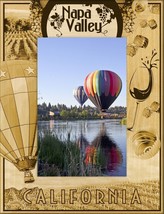 Napa Valley California Laser Engraved Wood Picture Frame Portrait (8 x 10)   - £42.36 GBP