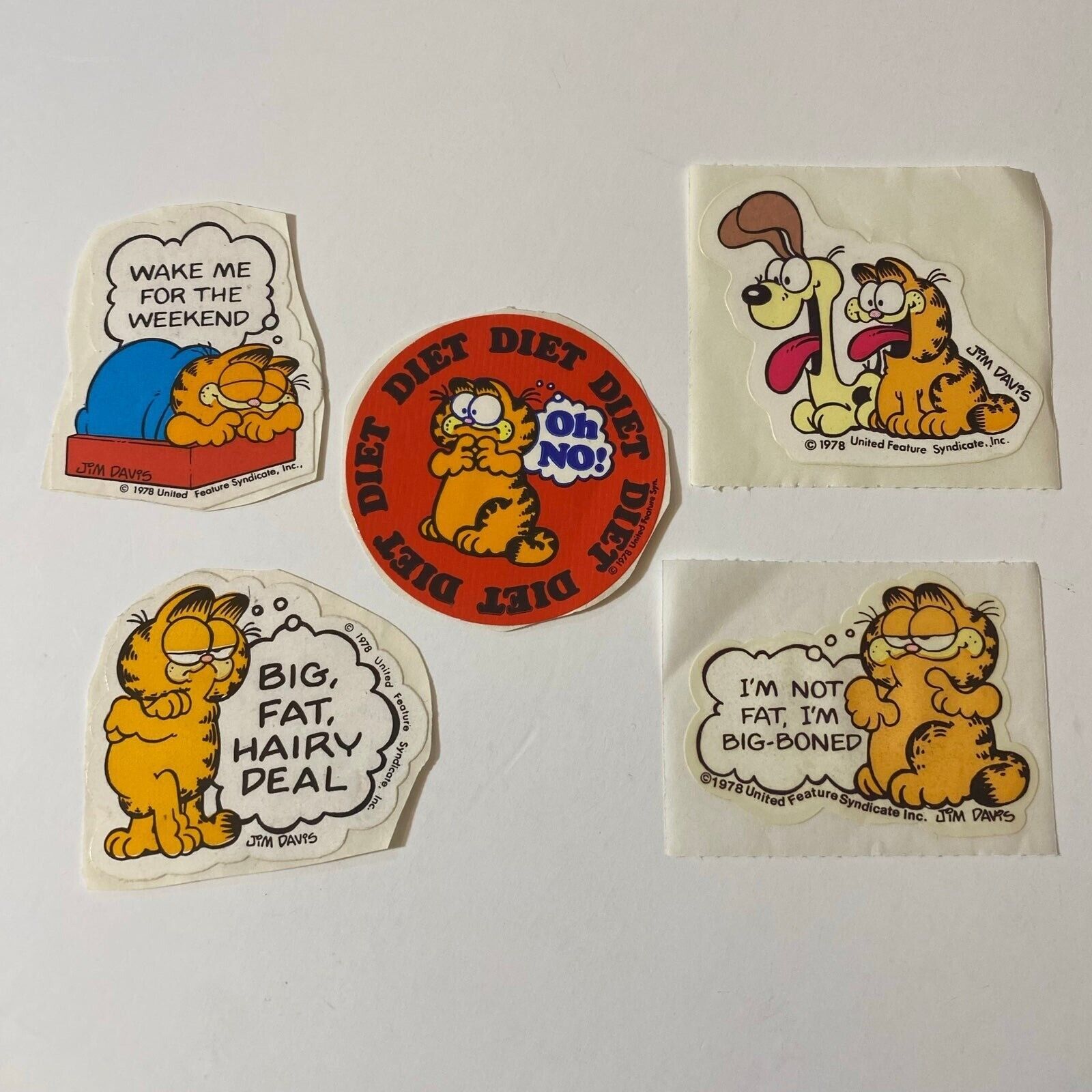 Primary image for Vintage 1978 Jim Davis Garfield Stickers
