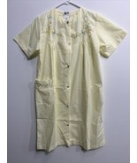 Vintage Kiki Women&#39;s Nightgown Size Small Yellow W/beautiful Embroidered - £19.32 GBP