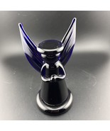Bristol Cobalt Blue Angel Glass Figurine Handmade 5” Tall England - $57.55 CAD