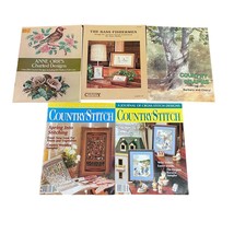 Lot 5 Vintage Needlework Magazines Patterns Leaflets Cross Stitch Country - £7.53 GBP