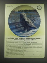 1991 The Bradford Exchange Ad - The Snowy Owl Plate - £14.78 GBP