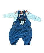 Disney Baby 0-3 Month Mickey Mouse Outfit Overalls Shirt  - $11.88