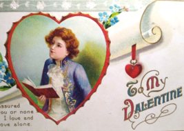 To My Valentine Postcard Unsigned Ellen Clapsaddle 1910 Victorian Germany Heart - £11.50 GBP