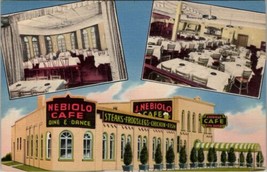 Melvindale Michigan Nebiolo&#39;s Cafe Dine Dance Froglegs Chicken Postcard Z29 - £37.51 GBP