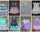 NEW Boutique Baby Girls Dress Lot Size 12-18 M Watermelon Tie Dye Unicor... - £32.47 GBP