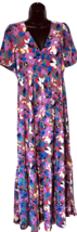 Sugar Lips Floral Boho Tiered Ruffled Maxi Dress Size Small Lined Red Bu... - £24.40 GBP