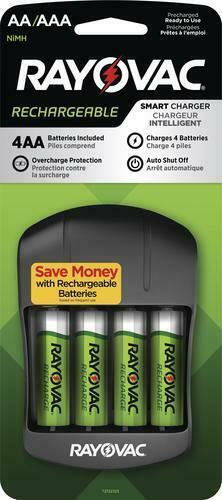 Rechargeable AA/AAA Battery Smart Charger with Batteries 8 Counts - $55.00