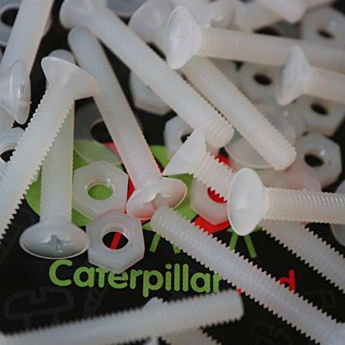 50 x Nylon Countersunk plastic machine screws, M4 x 30mm, Plastic Bolts,... - $24.74
