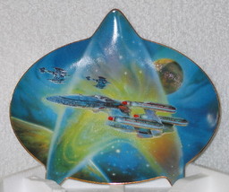 Star Trek Enterprise of the Future, Ships of TNG Ceramic Plate 1986 BOX COA - $24.18