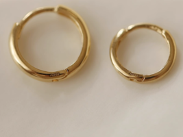 18ct Solid Gold Original Huggie Hoops Earrings Dainty, 18K Hallmarked, Gift - £131.12 GBP+