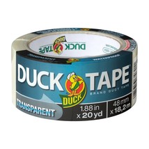 Duck Brand 241414 Single Roll Transparent Duct Tape, 1.88&quot; x 20 yd, Clear - £14.09 GBP