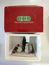 1996 Lemax 63175 Winter Figurine Frosty Fun Children Making Snowman in Box - $11.68