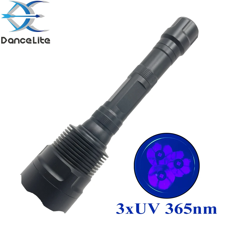 Super Powerful 30W 3LEDs 3*UV 365nm LED Flashlight Professional Grade Ul... - €98,76 EUR