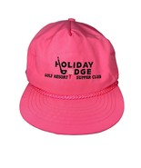 Holiday Lodge Hat Golf Resort Supper Club Pink Vintage Adjustable - $12.00